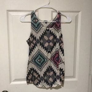 Women’s size small tank with Aztec print